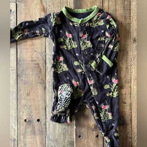 Kickee Pants snap pajamas NB Venus fly trap plant